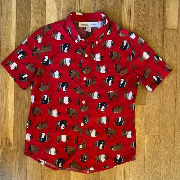 Old Navy Casual Button Down Shirt L (10-12) - Picture 1 of 4